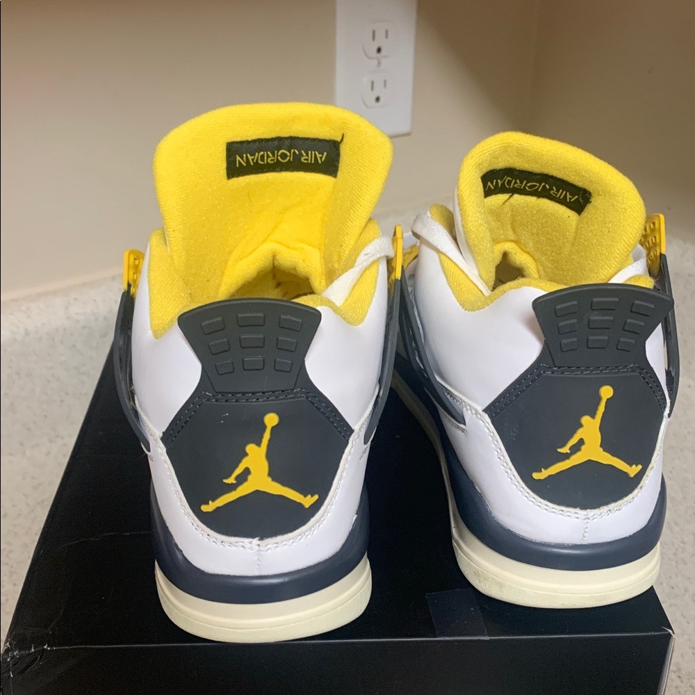 Jordan White and Yellow Sneakers - Picture 4 of 6